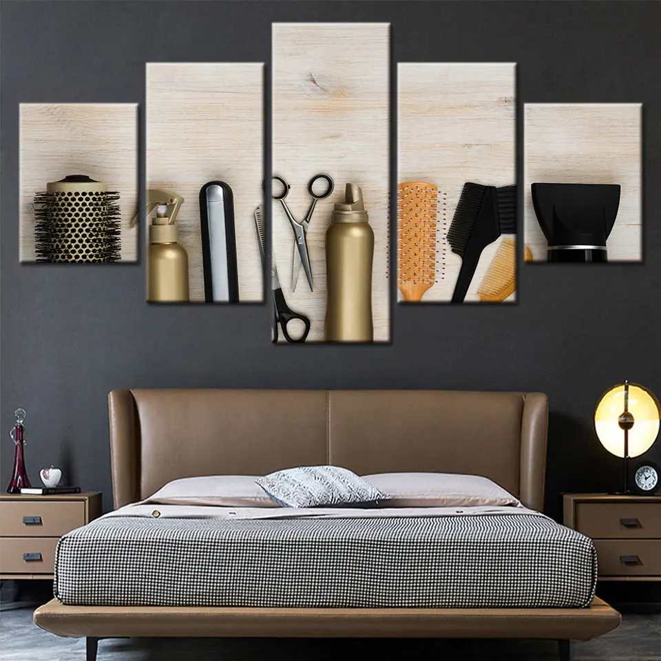 Artsailing Hair Art Salon Barber Tools Canvas Painting Hairdressing Pictures Room Decoration Aesthetic Modular Cuadros Unframe
Artsailing Hair Art Salon Barber Tools Canvas Painting Hairdressing Pictures Room Decoration Aesthetic Modular Cuadros Unframe