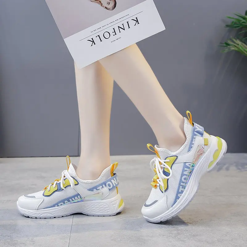 Platform Shoes Women Chunky Sneakers Fashion Breathable Thick Bottom Mesh Ladies Trainers Casual Basket Femme Sneakers Woman 
Platform Shoes Women Chunky Sneakers Fashion Breathable Thick Bottom Mesh Ladies Trainers Casual Basket Femme Sneakers Woman