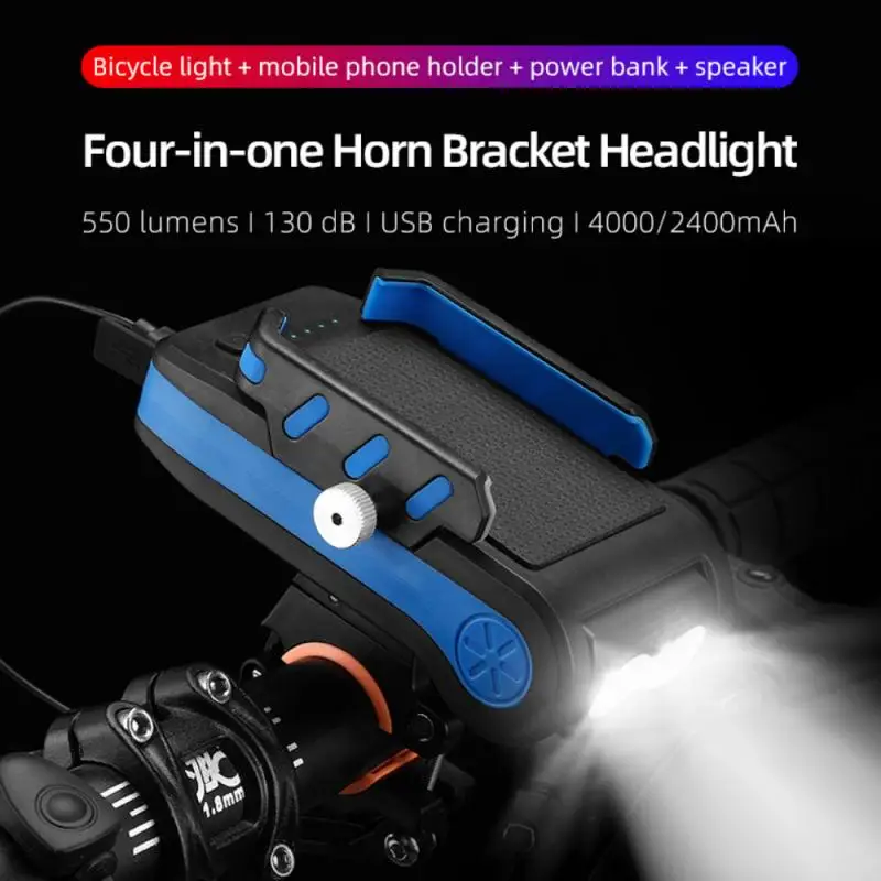 4 In 1 Multifunctional Phone Bracket Removable Bicycle 2400/4000mAh Portable Battery Horn Headlight Front Lamp Flashlight
4 In 1 Multifunctional Phone Bracket Removable Bicycle 2400/4000mAh Portable Battery Horn Headlight Front Lamp Flashlight