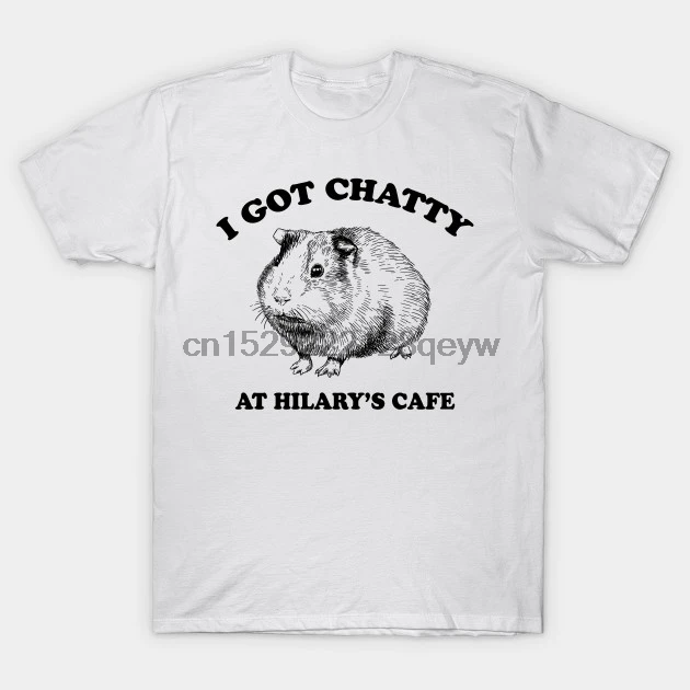 Мужская футболка Fleabag I Got Chatty At Hilary's Cafe морская свинка кафе Футболка женская