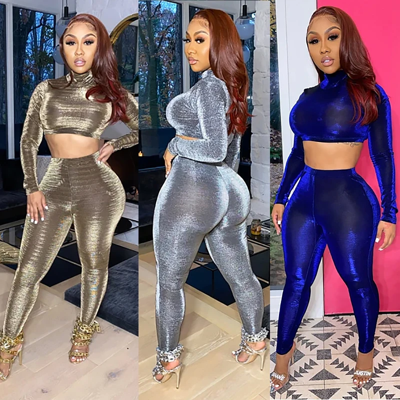 HAOYUAN Sexy Plus Size Two Piece Set Tracksuit Women Fashion Clothes Turtleneck Crop Top Bodycon Pants Night Club Matching Sets
HAOYUAN Sexy Plus Size Two Piece Set Tracksuit Women Fashion Clothes Turtleneck Crop Top Bodycon Pants Night Club Matching Sets