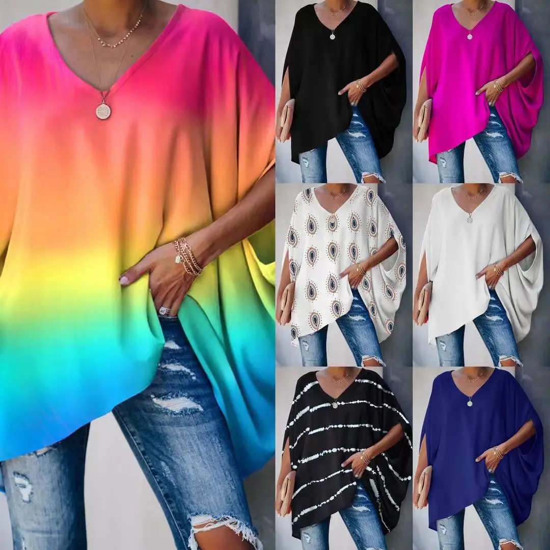 2021's new Casual v Tie print bat sleeve t-shirt fall loose half sleeve ladies t-shirt elegant sexy t-shirt
2021's new Casual v Tie print bat sleeve t-shirt fall loose half sleeve ladies t-shirt elegant sexy t-shirt