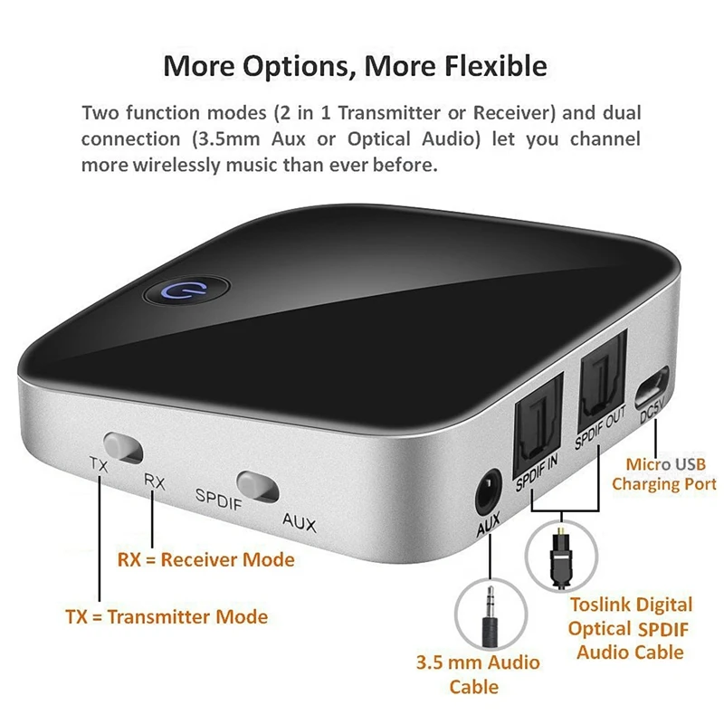 Bluetooth 5.0 Receiver Transmitter Combo CSR Fiber Coaxial Support APTX Bluetooth Receiver Transmitter
Bluetooth 5.0 Receiver Transmitter Combo CSR Fiber Coaxial Support APTX Bluetooth Receiver Transmitter