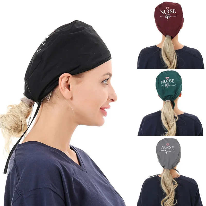 Новинка, шапка для медсестры, санитарная Кепка с буквенным принтом, шапки для медсестер, для салона красоты, модная шапка для лабораторной работы 
Новинка, шапка для медсестры, санитарная Кепка с буквенным принтом, шапки для медсестер, для салона красоты, модная шапка для лабораторной работы