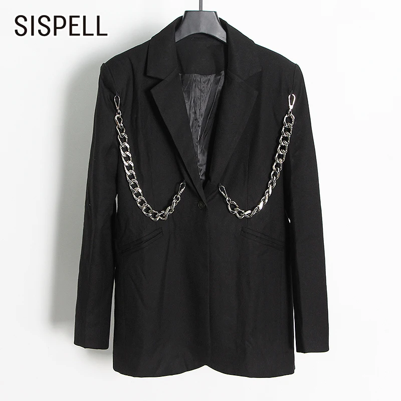 Женский Повседневный Блейзер SISPELL, однотонный Блейзер лоскутного покроя с отложным воротником и длинным рукавом, свободного покроя, 2021
Женский Повседневный Блейзер SISPELL, однотонный Блейзер лоскутного покроя с отложным воротником и длинным рукавом, свободного покроя, 2021