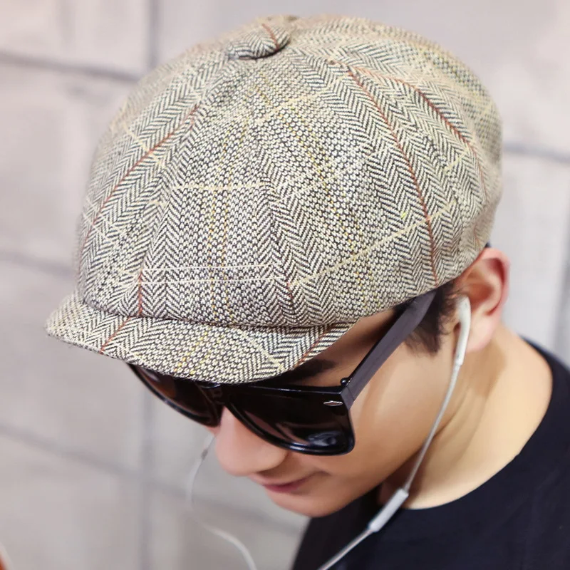 Vintage Men's Cotton Blend Striped Cabbie Newsboy Caps High Quality Flat Octagonal Golf Driving Hat Accessories
Vintage Men's Cotton Blend Striped Cabbie Newsboy Caps High Quality Flat Octagonal Golf Driving Hat Accessories