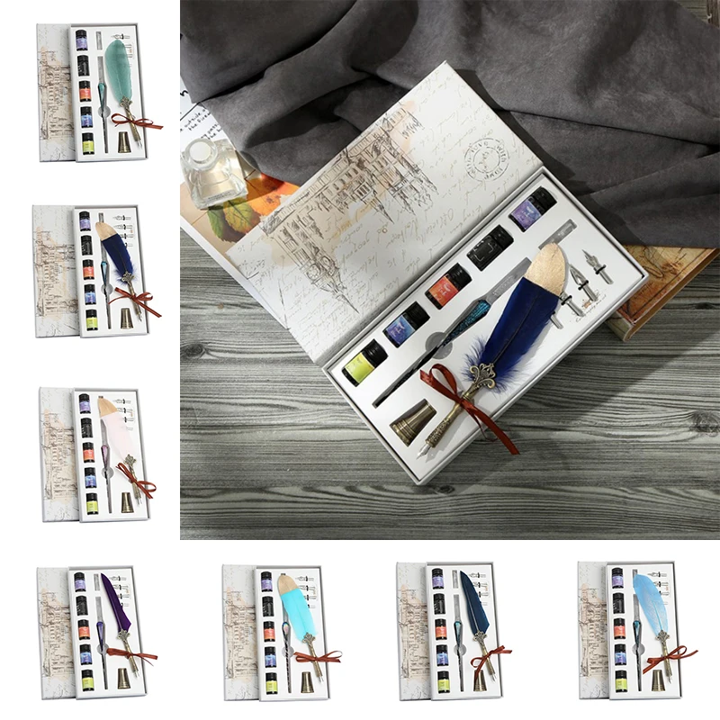 1 Set Colorful Glass Pen Ink Star Dip Water Pen Crystal Pen Feather Suit Gradient School Student Supplies Stationery
1 Set Colorful Glass Pen Ink Star Dip Water Pen Crystal Pen Feather Suit Gradient School Student Supplies Stationery