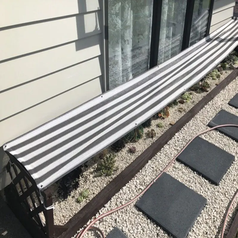 3X5m анти-УФ HDPE Солнечный парус серый + белый Садовый тент Паруса для домашнего