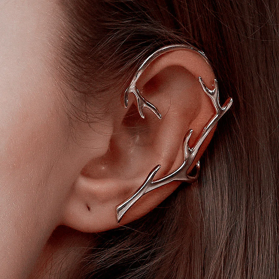 LOVOACC Fairy Single Piece Branches Clip Earrings for Women Silver Color Copper Irregular Geometric Long Earrings Pendientes
LOVOACC Fairy Single Piece Branches Clip Earrings for Women Silver Color Copper Irregular Geometric Long Earrings Pendientes