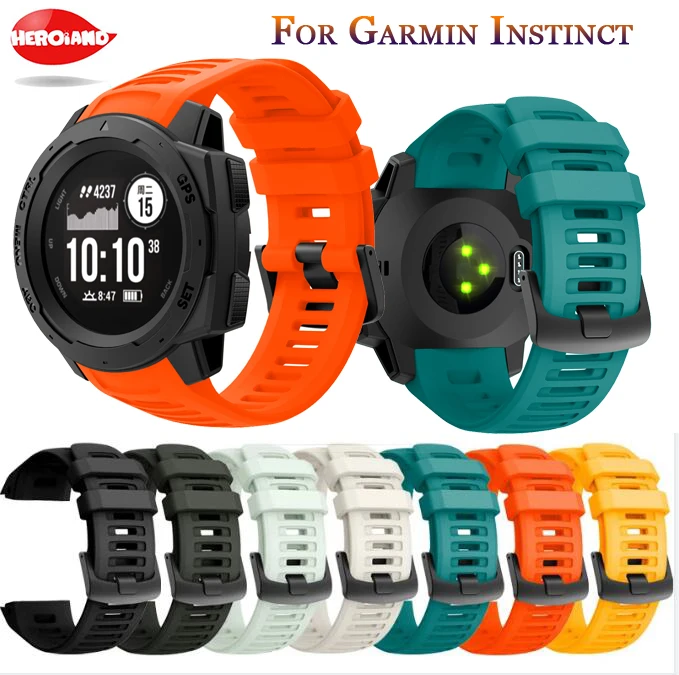 Ремешок силиконовый для смарт-часов быстросъемный сменный Браслет Garmin Instinct с