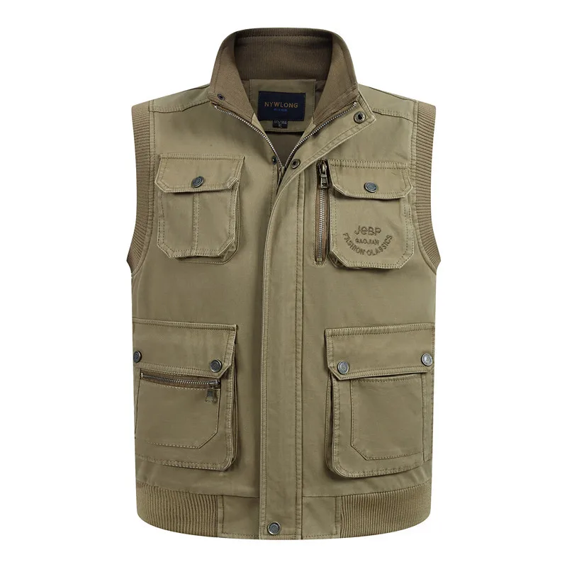 High Quality Multi Pocket Vest For Men Spring Autumn Male Casual Photographer Work Cotton Sleeveless Jacket
High Quality Multi Pocket Vest For Men Spring Autumn Male Casual Photographer Work Cotton Sleeveless Jacket