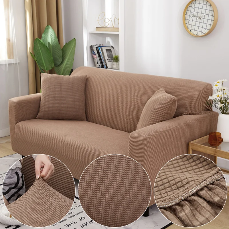 Plaid Jacquard Soft Khaki Sofa Cover For Living Room Solid Color All-inclusive Modern Elastic Corner Couch Slipcover 45012
Plaid Jacquard Soft Khaki Sofa Cover For Living Room Solid Color All-inclusive Modern Elastic Corner Couch Slipcover 45012