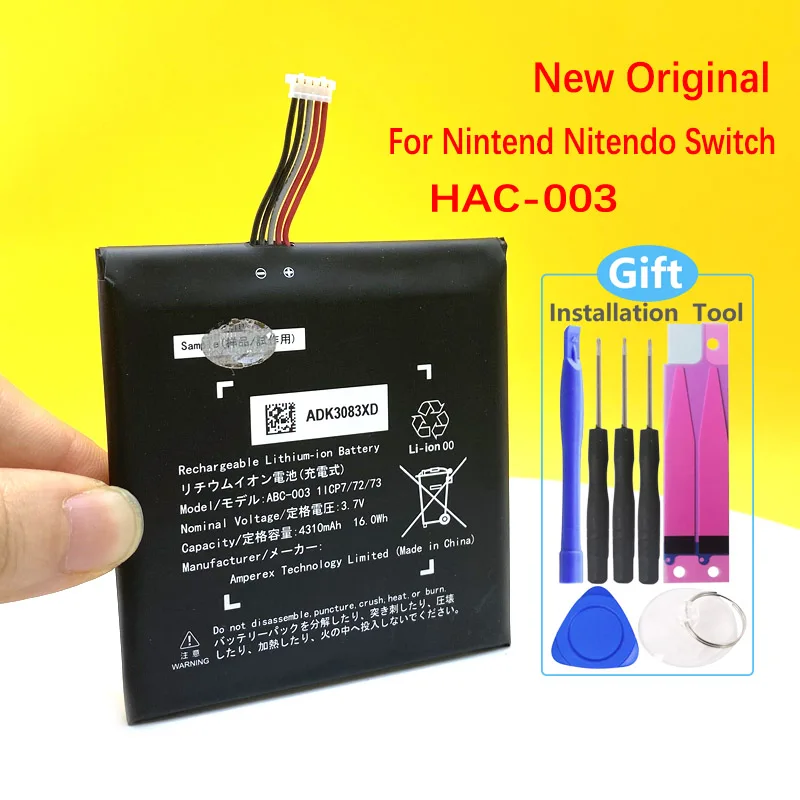 Новый оригинальный аккумулятор для Nintendo Switch Console 3,7 V 4310mAh Smart Moible Phone + Подарочные инструменты
Новый оригинальный аккумулятор для Nintendo Switch Console 3,7 V 4310mAh Smart Moible Phone + Подарочные инструменты