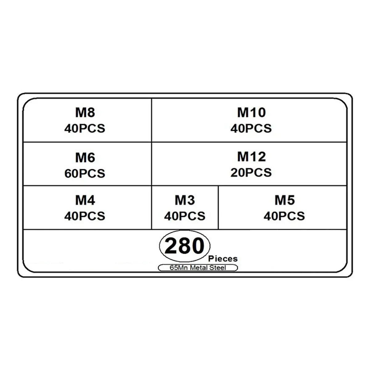 280Pcs Starlock Push-on Locking Washer Assorted Kit Star Nut Metal Fastener M3 M4 M5 M6 M8 M10 M12 for Auto Medical Household
280Pcs Starlock Push-on Locking Washer Assorted Kit Star Nut Metal Fastener M3 M4 M5 M6 M8 M10 M12 for Auto Medical Household