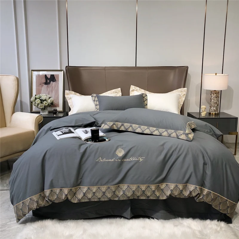 2021 Egypt Cotton Sanding Simplicity Bedding Set Embroidery Warm Duvet Cover Flat Sheet Pillowcases Queen King Szie 4Pcs 
2021 Egypt Cotton Sanding Simplicity Bedding Set Embroidery Warm Duvet Cover Flat Sheet Pillowcases Queen King Szie 4Pcs