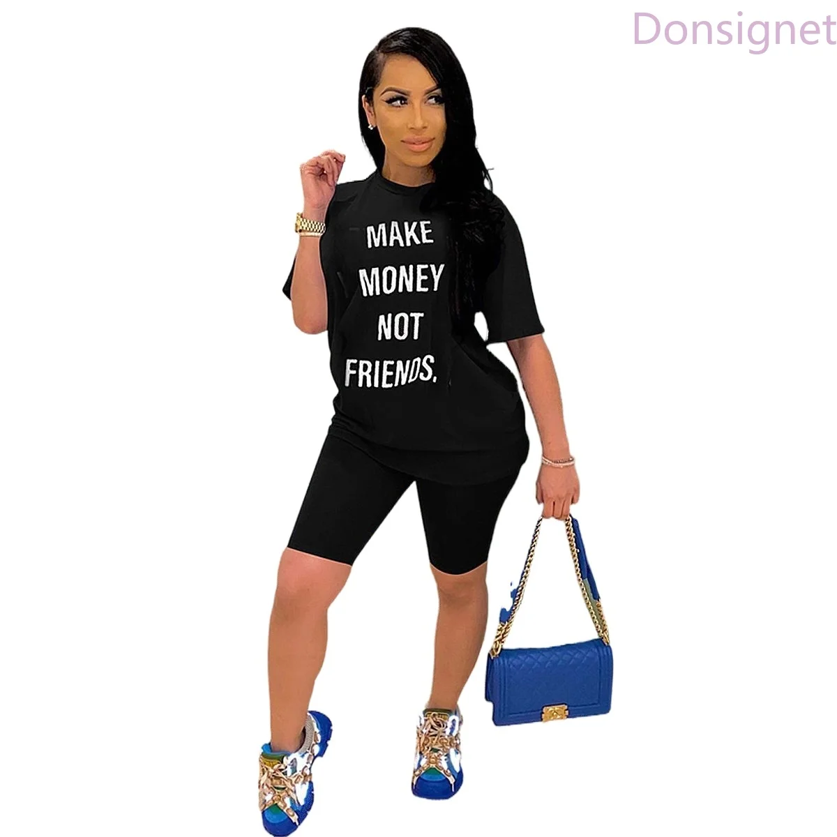 Женский костюм, новинка, модный летний темпераментный тонкий спортивный костюм из двух предметов с буквенным принтом, пуловер с круглым выр...
Женский костюм, новинка, модный летний темпераментный тонкий спортивный костюм из двух предметов с буквенным принтом, пуловер с круглым выр...