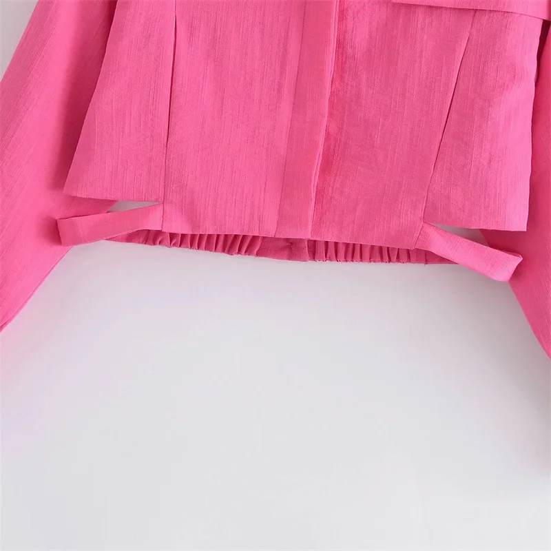 ZXQJ Women 2021 Fashion Solid Color Hem Hollow Elastic Band Jacket Vintage Long Sleeve Patch Pocket Short Jacket Chic Tops
ZXQJ Women 2021 Fashion Solid Color Hem Hollow Elastic Band Jacket Vintage Long Sleeve Patch Pocket Short Jacket Chic Tops