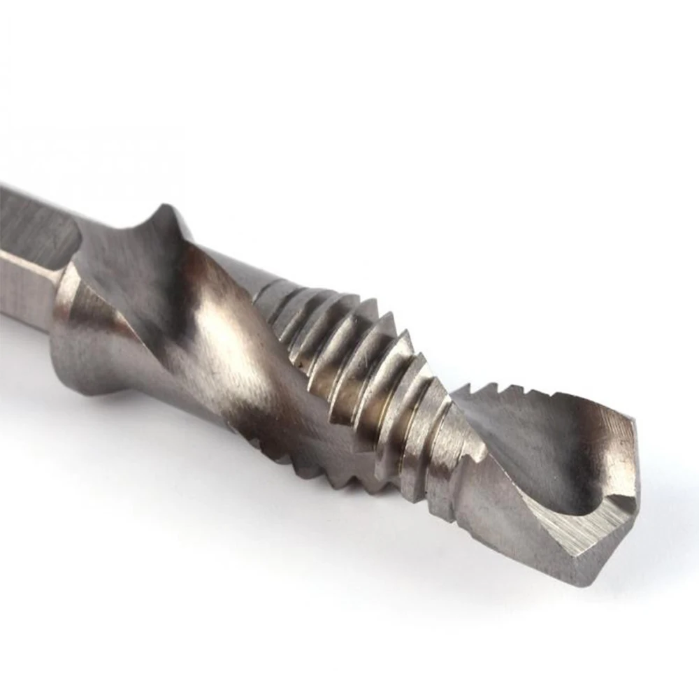 6pcs M3-M10 Screw Tap Drill Bits Hss Taps Countersink Deburr Set Metric Combination Bit High Speed Steel 1/4 IN Hex
6pcs M3-M10 Screw Tap Drill Bits Hss Taps Countersink Deburr Set Metric Combination Bit High Speed Steel 1/4 IN Hex