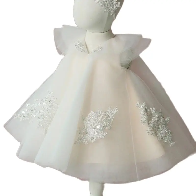White Flower Girls Baptism Dresses Baby 1st Birthday Princess Vestidos Infant Lace Ball Gowns Kids Wedding Party Fluffy Dress
White Flower Girls Baptism Dresses Baby 1st Birthday Princess Vestidos Infant Lace Ball Gowns Kids Wedding Party Fluffy Dress