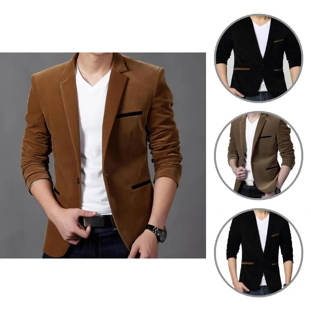 Suits Jacket Skin-friendly Long Lasting Long Sleeve Solid Slim Fit Single Button Suit Jacket Casual Blazer for Outdoor
Suits Jacket Skin-friendly Long Lasting Long Sleeve Solid Slim Fit Single Button Suit Jacket Casual Blazer for Outdoor