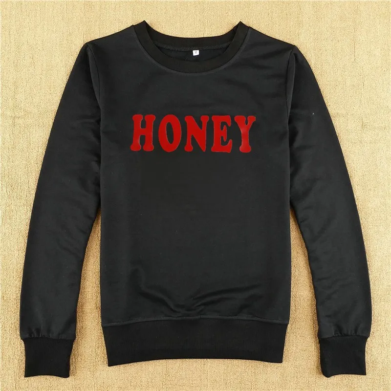 Women Hoodie Letters HONEY Print Long Sleeve Sweatshirts Ladies 2020 Autumn Slouch Pullover Tops Fashion Casual Hoodies Clothes
Women Hoodie Letters HONEY Print Long Sleeve Sweatshirts Ladies 2020 Autumn Slouch Pullover Tops Fashion Casual Hoodies Clothes