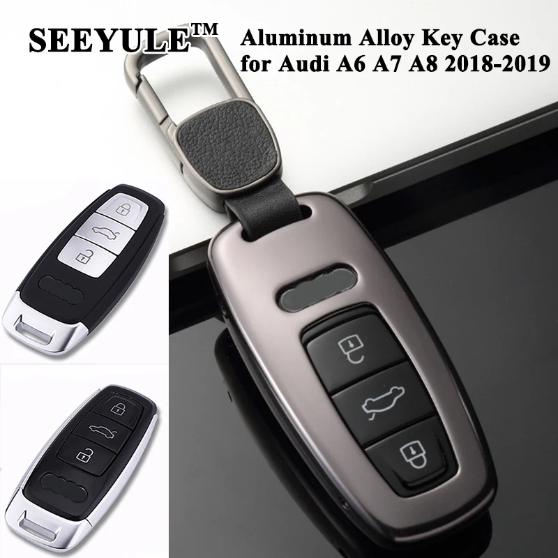 1 шт. SEEYULE чехол для автомобильного ключа из алюминиевого сплава, защитный чехол для ключа, Стайлинг автомобильных аксессуаров для Audi A6 C8 A7 A8 ...
1 шт. SEEYULE чехол для автомобильного ключа из алюминиевого сплава, защитный чехол для ключа, Стайлинг автомобильных аксессуаров для Audi A6 C8 A7 A8 ...