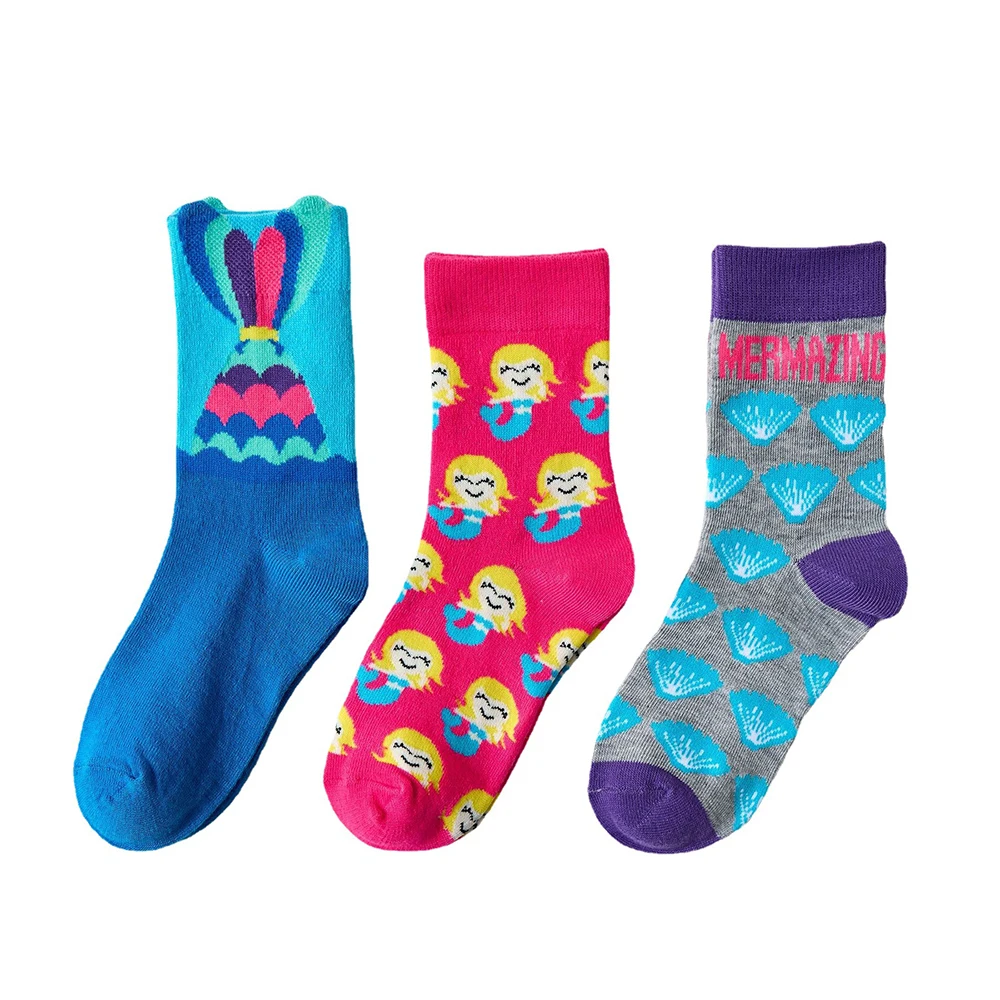 3 пары, Детские хлопковые носки с принтом, на осень 
3 пары, Детские хлопковые носки с принтом, на осень