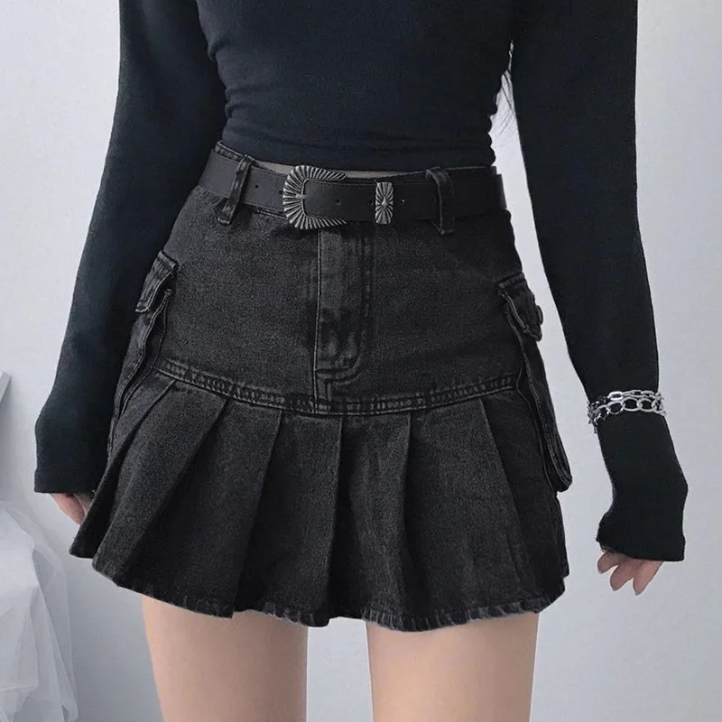 2021Denim pleated new women's side pocket high waist tooling skirt Free shipping
2021Denim pleated new women's side pocket high waist tooling skirt Free shipping