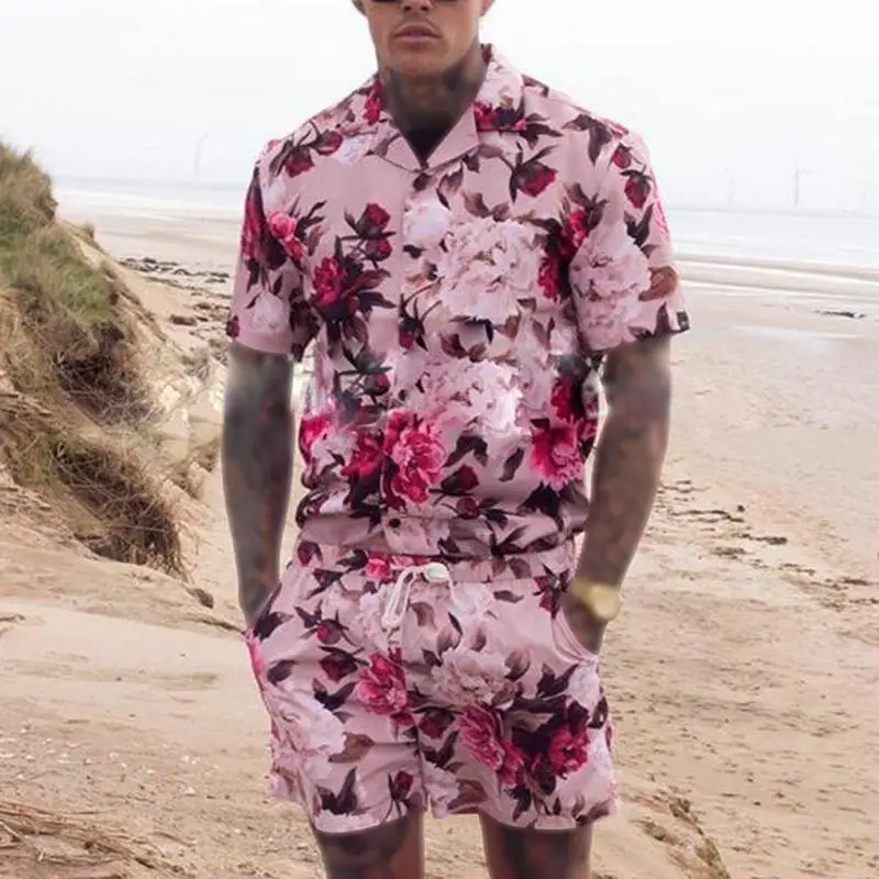 Men Sets Flower Printed Vacation Breathable Beach Lapel Short Sleeve Shirt Shorts Streetwear Men Hawaiian Suits 2 Pieces
Men Sets Flower Printed Vacation Breathable Beach Lapel Short Sleeve Shirt Shorts Streetwear Men Hawaiian Suits 2 Pieces