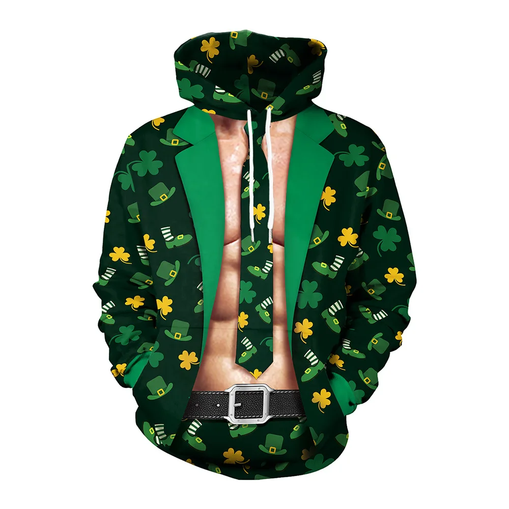 St.Patrick's Day Spring Couple Wear Tide Wear Baseball Uniform Irish Festival Loose Digital Printing Couple Hooded Sweater
St.Patrick's Day Spring Couple Wear Tide Wear Baseball Uniform Irish Festival Loose Digital Printing Couple Hooded Sweater