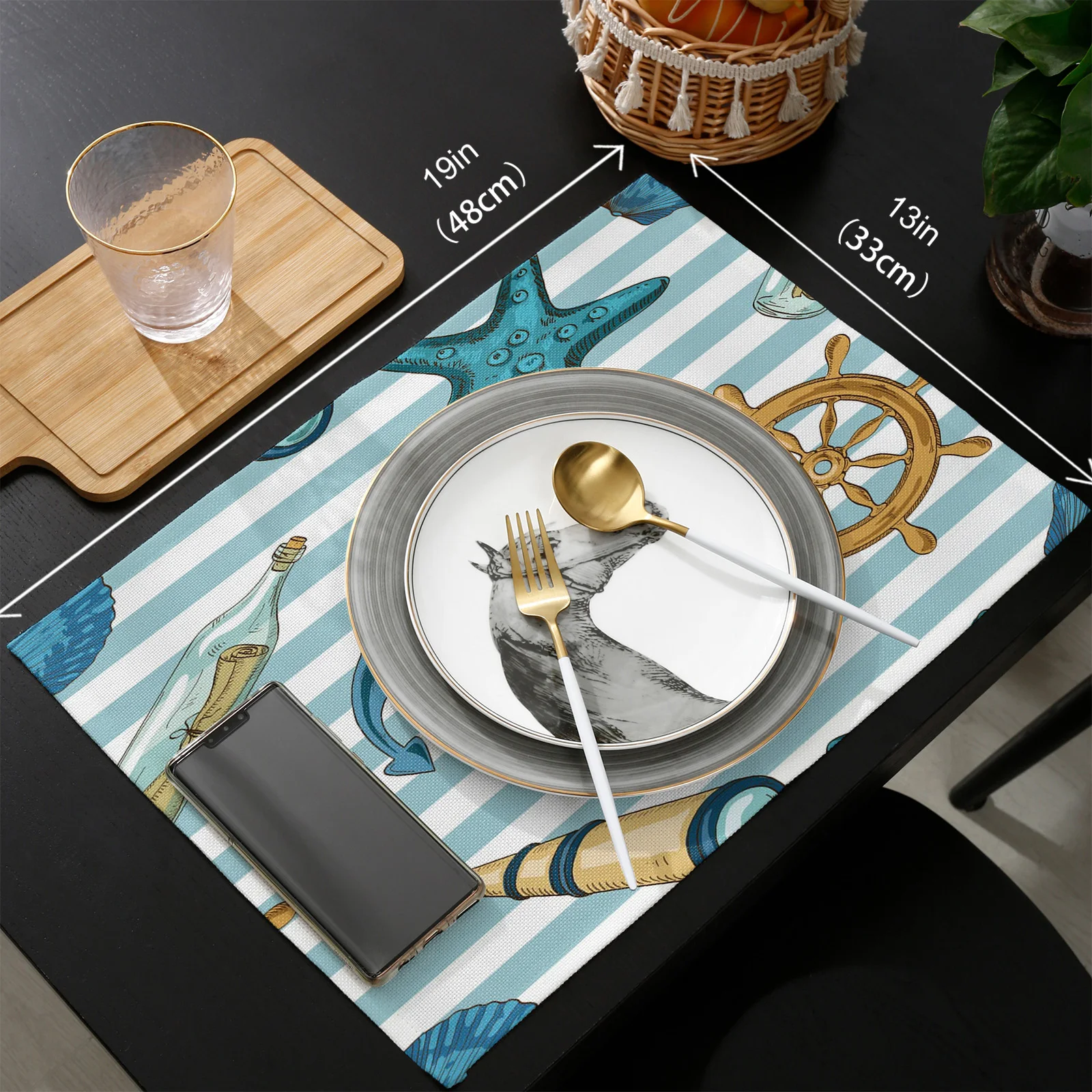 Anchor Starfish Stripes Table Runner Placemats Set Wedding Table Decoration Table Runner for Kitchen Dining
Anchor Starfish Stripes Table Runner Placemats Set Wedding Table Decoration Table Runner for Kitchen Dining