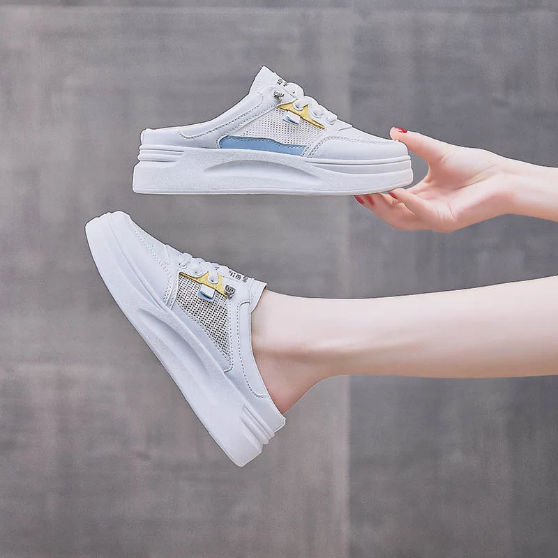 White Shoes Women Summer 2021 Breathable Mesh Platform Shoes Women Flat Sneakers Women Loafers Comfort Half Slippersbt76
White Shoes Women Summer 2021 Breathable Mesh Platform Shoes Women Flat Sneakers Women Loafers Comfort Half Slippersbt76