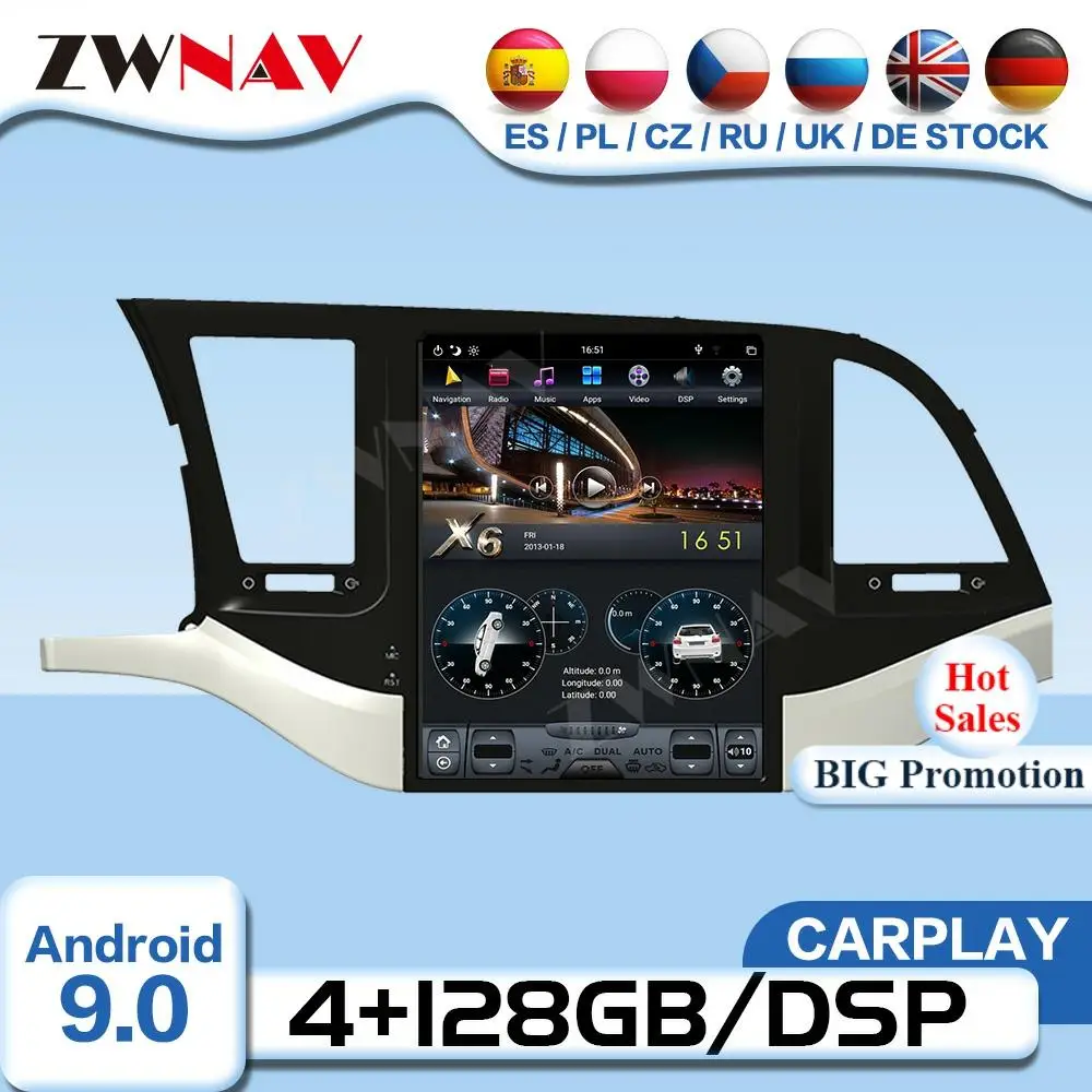 Carplay Tesla Screen Android Video Player For Hyundai Elantra 2016 2017 2018 2019 GPS Navi Radio Receiver Audio Stereo Head Unit
Carplay Tesla Screen Android Video Player For Hyundai Elantra 2016 2017 2018 2019 GPS Navi Radio Receiver Audio Stereo Head Unit
