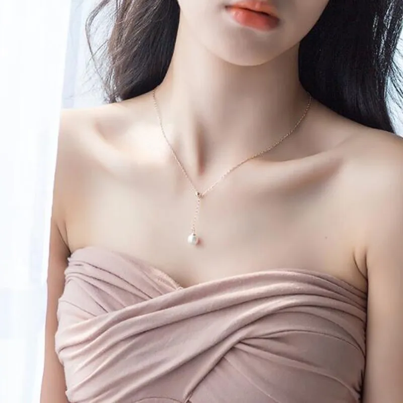 1pc Women Korean Simple Single Pearl Adjustable Flexible Long Dropped Gold Necklace Jewelry Simple Pearl Necklaces Party
1pc Women Korean Simple Single Pearl Adjustable Flexible Long Dropped Gold Necklace Jewelry Simple Pearl Necklaces Party