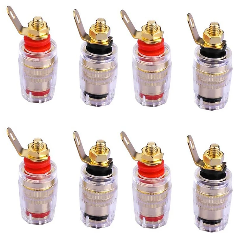 4mm Banana Plug Socket Connector Binding Post for Amplifier Speaker Terminal In-Wall Plate (8-Pack)
4mm Banana Plug Socket Connector Binding Post for Amplifier Speaker Terminal In-Wall Plate (8-Pack)