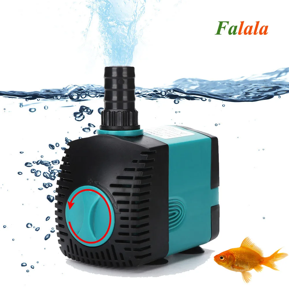 EU US 220V-240V 3-60W Aquarium Submersible Water Pump Fountain Filter Fish Pond Quiet Tank Side Suction | Дом и сад