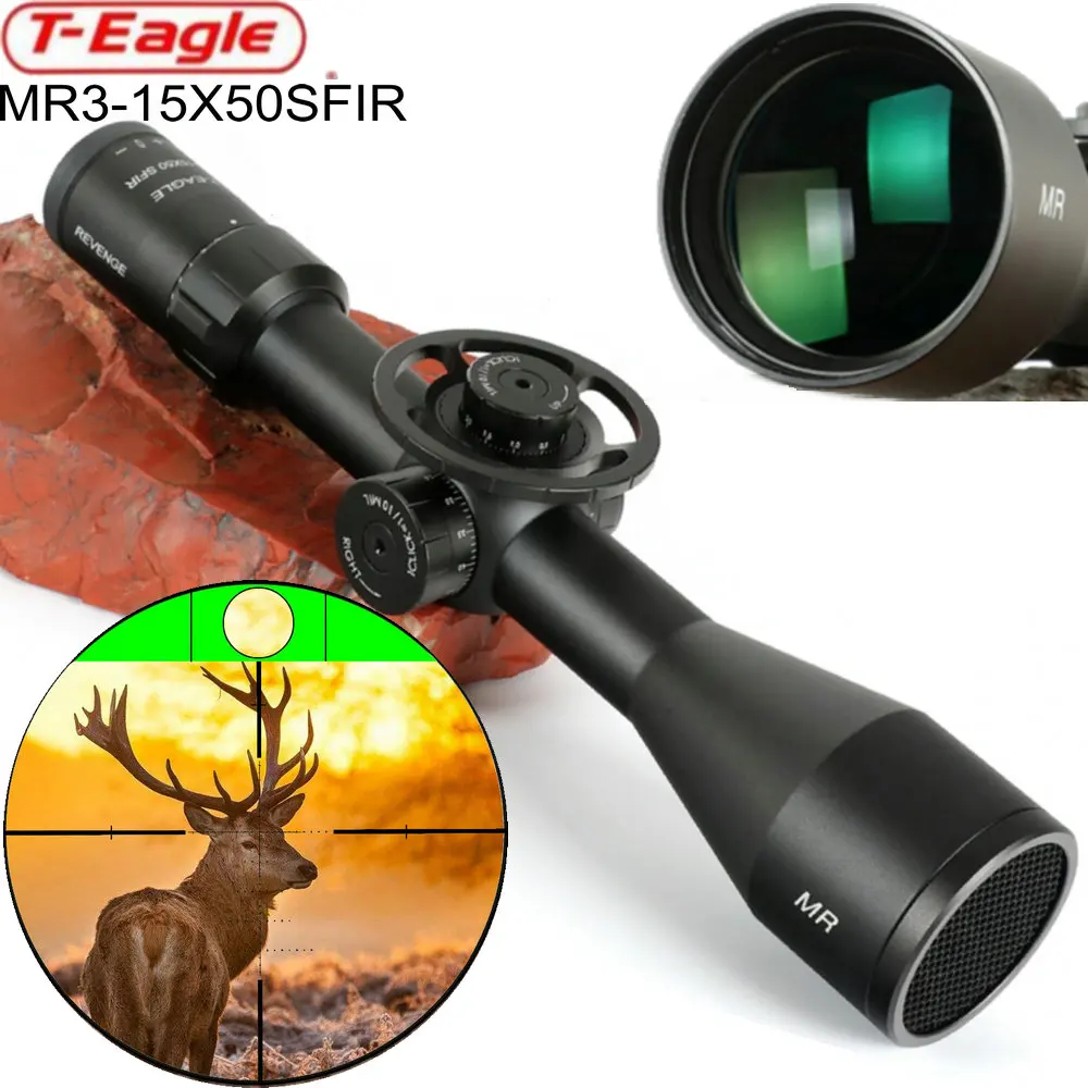 T-Eagle MR 3-15X50SFIR RiflesScope side adjustment Red illuminated second forcal plane riflescope SFP AirRifle sniper hunting Trail Optics sight rifle scope Tactical hunter red dot with mount rings
T-Eagle MR 3-15X50SFIR RiflesScope side adjustment Red illuminated second forcal plane riflescope SFP AirRifle sniper hunting Trail Optics sight rifle scope Tactical hunter red dot with mount rings