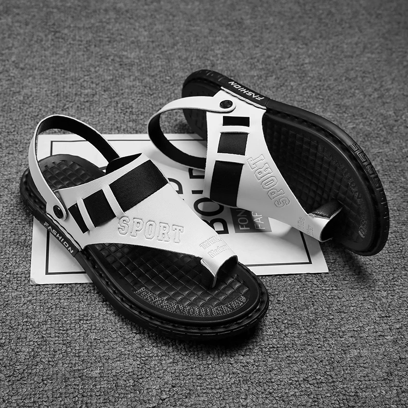 Sport Slippers Men Zapatillas Trabajo Men's Sneakers Breathable Summer Flip Flops Slippers Leather Shoes Black Slapi
Sport Slippers Men Zapatillas Trabajo Men's Sneakers Breathable Summer Flip Flops Slippers Leather Shoes Black Slapi
