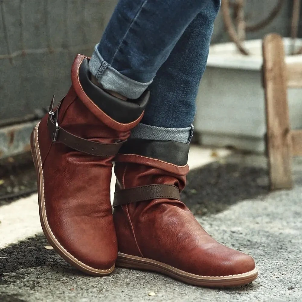 Winter Women Boots Flat Casual Shoes Brown Leather Ankle Boots Comfortable Soft Handmade High Quality Botines Mujer Botas
Winter Women Boots Flat Casual Shoes Brown Leather Ankle Boots Comfortable Soft Handmade High Quality Botines Mujer Botas