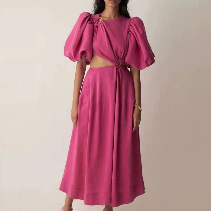 Fashion Designer 2022 Spring Summer Sexy Dress Women Rose Red Puff Sleeve Dew waist design Elegant Party Dresses
Fashion Designer 2022 Spring Summer Sexy Dress Women Rose Red Puff Sleeve Dew waist design Elegant Party Dresses