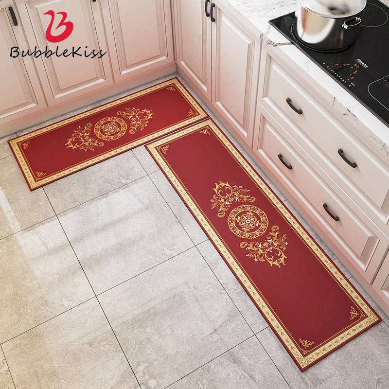 

Bubble Kiss Kitchen Carpet European Style PVC Printing Home Rug Home Living Room Customized Carpets Bedroom Soft Decor Area Rugs