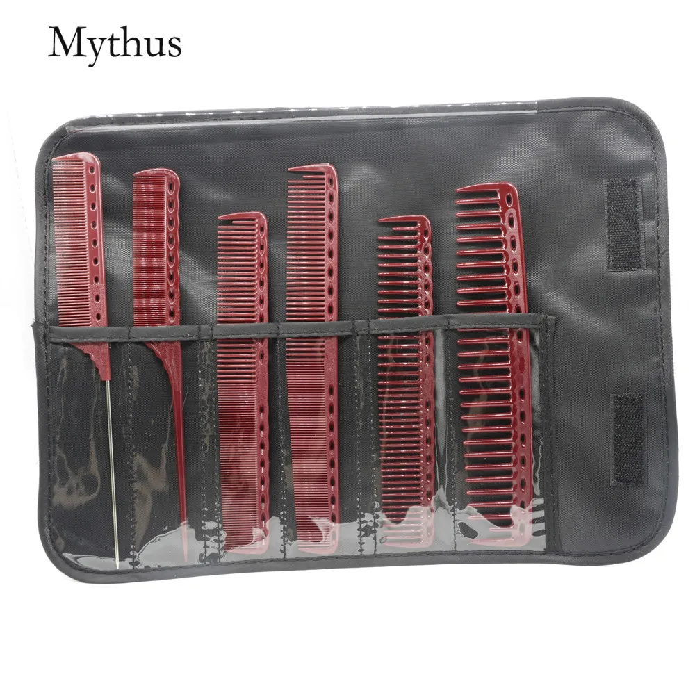 6 Designs Hairdressing Comb Set With Gift Bag Janpan Resin Anstatic Durable Hairdresser Comb Ideal For Salon Haircut Tail Comb 
6 Designs Hairdressing Comb Set With Gift Bag Janpan Resin Anstatic Durable Hairdresser Comb Ideal For Salon Haircut Tail Comb