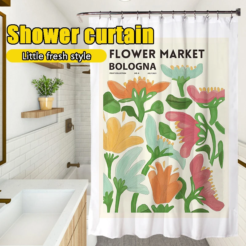Shower Curtain Fresh Printing Pattern Waterproof Polyester Fabric Bathroom Decoration Set with Hook Machine wash Shower curtains
Shower Curtain Fresh Printing Pattern Waterproof Polyester Fabric Bathroom Decoration Set with Hook Machine wash Shower curtains