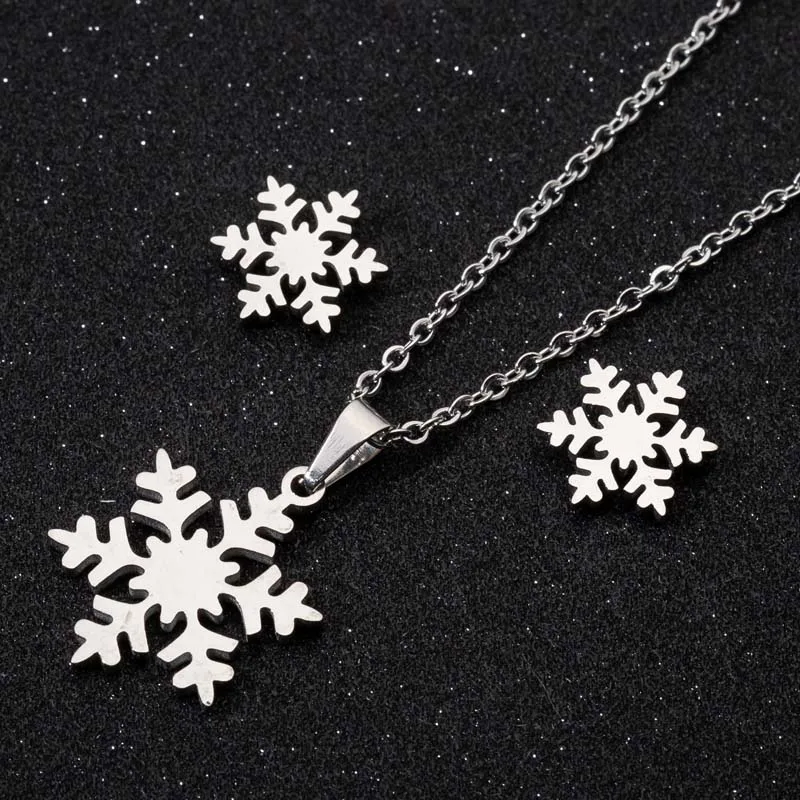 Hfarich Winter Fashion Christmas Jewelry Gift Dainty Geometric Snowflake Necklaces Snow Flower Studs Earrings for Women Ladies
Hfarich Winter Fashion Christmas Jewelry Gift Dainty Geometric Snowflake Necklaces Snow Flower Studs Earrings for Women Ladies