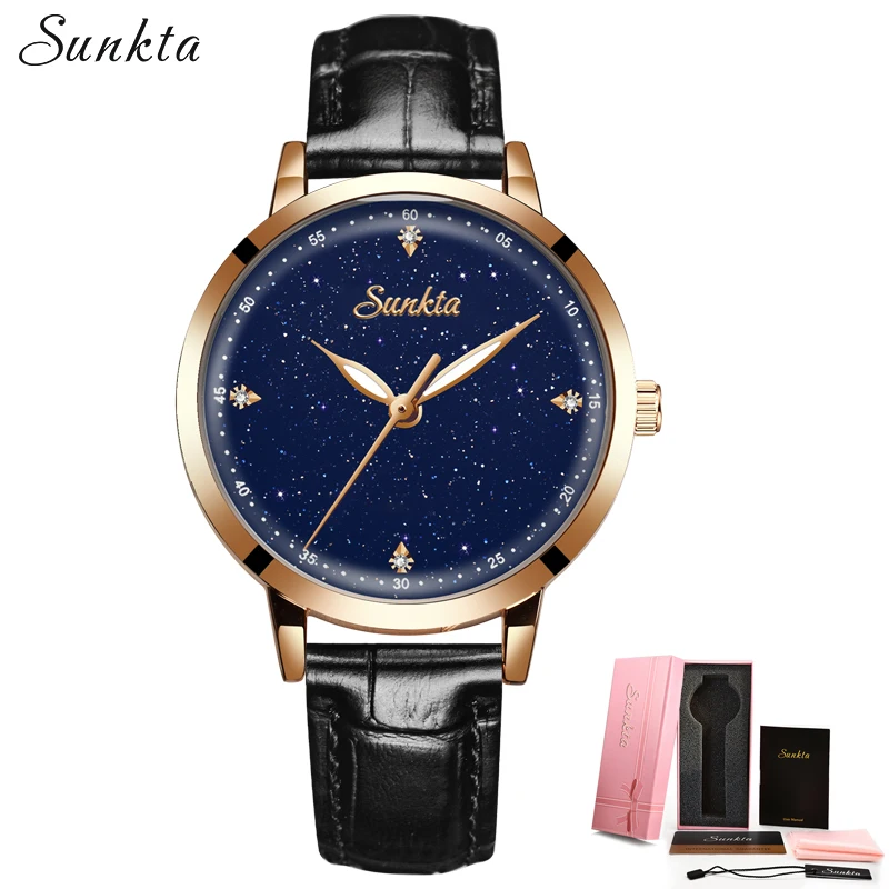 SUNKTA Luxury Women's Watches Quartz Leather Strap Clock Crystal Dial Decoration Waterproof Ladies Wristwatch Relogio Feminino
SUNKTA Luxury Women's Watches Quartz Leather Strap Clock Crystal Dial Decoration Waterproof Ladies Wristwatch Relogio Feminino