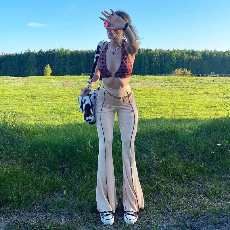 Combhasaki Female Flared Trousers Adults High Waist Long Bell-Bottomed Pants for Spring Fall, Brown/Green/Black, S/M/L
Combhasaki Female Flared Trousers Adults High Waist Long Bell-Bottomed Pants for Spring Fall, Brown/Green/Black, S/M/L