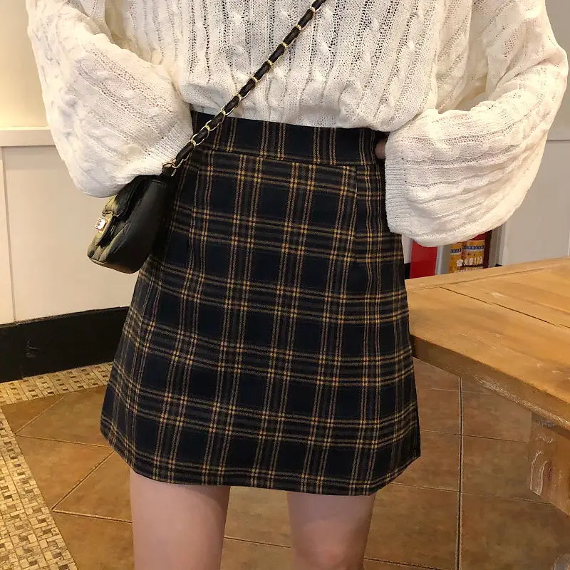 Plaid Pencil Skirts Women Harajuku Summer Mini Skirts Korean Warp Skirts Short Sexy Autumn Slim A-Line School Skirt Casual 2019
Plaid Pencil Skirts Women Harajuku Summer Mini Skirts Korean Warp Skirts Short Sexy Autumn Slim A-Line School Skirt Casual 2019