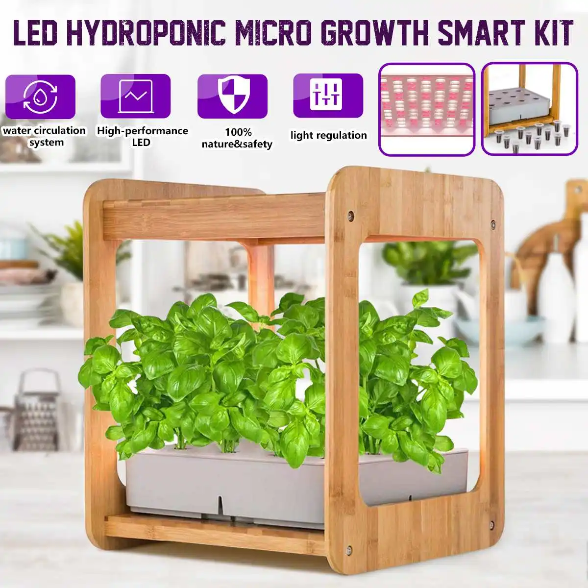 Hydroponic Planting Box Indoor Herb Garden Kit Smart Growing Led Lamp for Flower Vegetable Soilless Cultivation Plant Grow Light
Hydroponic Planting Box Indoor Herb Garden Kit Smart Growing Led Lamp for Flower Vegetable Soilless Cultivation Plant Grow Light