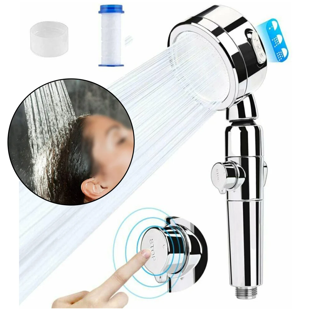 New Handheld High-pressure 360 ° Rotation Shower Head 3 Modes (rain / Massage / Spray) ON/OFF Switch (with Filter) Durable
New Handheld High-pressure 360 ° Rotation Shower Head 3 Modes (rain / Massage / Spray) ON/OFF Switch (with Filter) Durable
