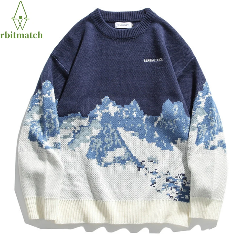 Pullover Men And Women Sweater Hip Hop Snow Mountain Print Streetwear Knitted Cotton Vintage Oversize Tops Harajuku Pullover
Pullover Men And Women Sweater Hip Hop Snow Mountain Print Streetwear Knitted Cotton Vintage Oversize Tops Harajuku Pullover